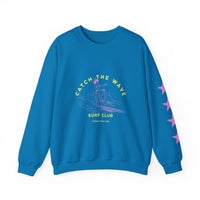 Load image into Gallery viewer, Catch the Wave Unisex Crewneck Sweatshirt – Cozy, Beachy Vibes, Ideal for Surfers, Perfect for Casual Outings, Gifts for Ocean Lovers
