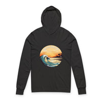 Load image into Gallery viewer, Chill Beach Vibes Unisex Hooded Long Sleeve Tee, Surfing Shirt, Summer Apparel, Sun-Soaked Style, Coastal Clothing
