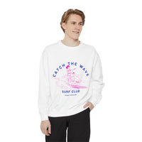Load image into Gallery viewer, Catch the Wave Sweatshirt, Unisex Surf Club Clothing, Beachwear, Gift for Surfers, Casual Relaxed Style, Summer Fashion
