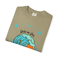 Load image into Gallery viewer, Ride or Die Surf T-Shirt, Unisex Graphic Tee for Beach Lovers, Perfect for Summer, Surfing Gifts, Coastal Vibes, Casual Wear
