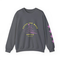 Load image into Gallery viewer, Catch the Wave Unisex Crewneck Sweatshirt – Cozy, Beachy Vibes, Ideal for Surfers, Perfect for Casual Outings, Gifts for Ocean Lovers

