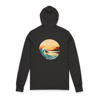 Load image into Gallery viewer, Chill Beach Vibes Unisex Hooded Long Sleeve Tee, Surfing Shirt, Summer Apparel, Sun-Soaked Style, Coastal Clothing
