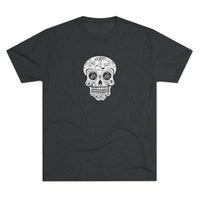 Load image into Gallery viewer, Zia Sugar Skull Unisex Tri-Blend Crew Tee
