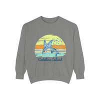 Load image into Gallery viewer, Catalina Island Dolphin Sweatshirt, Unisex Apparel, Beach Gear, Casual Wear, Vacation Clothes, Graphic Sweatshirt

