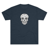 Load image into Gallery viewer, Zia Sugar Skull Unisex Tri-Blend Crew Tee
