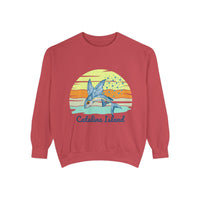 Load image into Gallery viewer, Catalina Island Dolphin Sweatshirt, Unisex Apparel, Beach Gear, Casual Wear, Vacation Clothes, Graphic Sweatshirt
