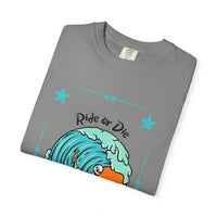 Load image into Gallery viewer, Ride or Die Surf T-Shirt, Unisex Graphic Tee for Beach Lovers, Perfect for Summer, Surfing Gifts, Coastal Vibes, Casual Wear
