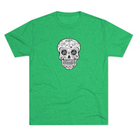 Load image into Gallery viewer, Zia Sugar Skull Unisex Tri-Blend Crew Tee
