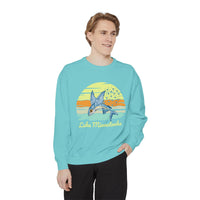 Load image into Gallery viewer, Lake Minnetonka Garment-Dyed Sweatshirt, Cozy Beach Sweatshirt, Unisex Lazy Day Wear, Spring &amp; Summer Apparel, Gift for Nature Lovers
