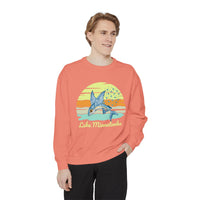 Load image into Gallery viewer, Lake Minnetonka Garment-Dyed Sweatshirt, Cozy Beach Sweatshirt, Unisex Lazy Day Wear, Spring &amp; Summer Apparel, Gift for Nature Lovers
