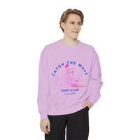 Load image into Gallery viewer, Catch the Wave Sweatshirt, Unisex Surf Club Clothing, Beachwear, Gift for Surfers, Casual Relaxed Style, Summer Fashion
