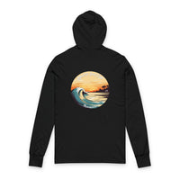 Load image into Gallery viewer, Chill Beach Vibes Unisex Hooded Long Sleeve Tee, Surfing Shirt, Summer Apparel, Sun-Soaked Style, Coastal Clothing
