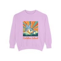 Load image into Gallery viewer, Catalina Island Unisex Garment-Dyed Sweatshirt, Vintage Style, Cozy Apparel, Beachwear, Travel Gift, Summer Vibes
