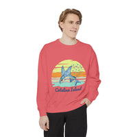 Load image into Gallery viewer, Catalina Island Dolphin Sweatshirt, Unisex Apparel, Beach Gear, Casual Wear, Vacation Clothes, Graphic Sweatshirt
