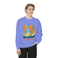 Load image into Gallery viewer, Catalina Island Unisex Garment-Dyed Sweatshirt, Vintage Style, Cozy Apparel, Beachwear, Travel Gift, Summer Vibes
