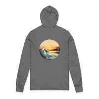 Load image into Gallery viewer, Chill Beach Vibes Unisex Hooded Long Sleeve Tee, Surfing Shirt, Summer Apparel, Sun-Soaked Style, Coastal Clothing
