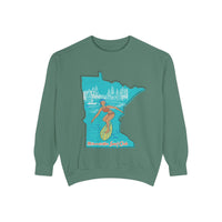 Load image into Gallery viewer, Minnesota Vintage Surfing Sweatshirt - Cozy Unisex Pullover for Beach Lovers, Retro Style, Gift for Nature Enthusiasts, Summer Vibes, [...]
