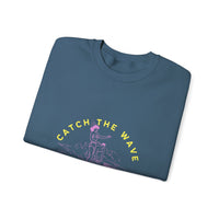 Load image into Gallery viewer, Catch the Wave Unisex Crewneck Sweatshirt – Cozy, Beachy Vibes, Ideal for Surfers, Perfect for Casual Outings, Gifts for Ocean Lovers

