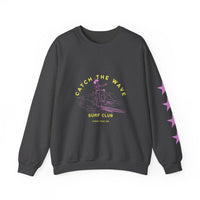 Load image into Gallery viewer, Catch the Wave Unisex Crewneck Sweatshirt – Cozy, Beachy Vibes, Ideal for Surfers, Perfect for Casual Outings, Gifts for Ocean Lovers
