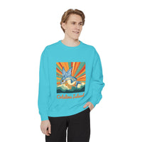 Load image into Gallery viewer, Catalina Island Unisex Garment-Dyed Sweatshirt, Vintage Style, Cozy Apparel, Beachwear, Travel Gift, Summer Vibes
