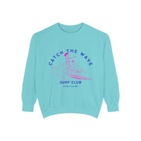 Load image into Gallery viewer, Catch the Wave Sweatshirt, Unisex Surf Club Clothing, Beachwear, Gift for Surfers, Casual Relaxed Style, Summer Fashion
