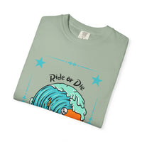 Load image into Gallery viewer, Ride or Die Surf T-Shirt, Unisex Graphic Tee for Beach Lovers, Perfect for Summer, Surfing Gifts, Coastal Vibes, Casual Wear
