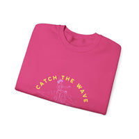 Load image into Gallery viewer, Catch the Wave Unisex Crewneck Sweatshirt – Cozy, Beachy Vibes, Ideal for Surfers, Perfect for Casual Outings, Gifts for Ocean Lovers
