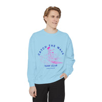 Load image into Gallery viewer, Catch the Wave Sweatshirt, Unisex Surf Club Clothing, Beachwear, Gift for Surfers, Casual Relaxed Style, Summer Fashion
