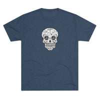 Load image into Gallery viewer, Zia Sugar Skull Unisex Tri-Blend Crew Tee
