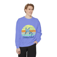Load image into Gallery viewer, Catalina Island Dolphin Sweatshirt, Unisex Apparel, Beach Gear, Casual Wear, Vacation Clothes, Graphic Sweatshirt
