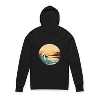Load image into Gallery viewer, Chill Beach Vibes Unisex Hooded Long Sleeve Tee, Surfing Shirt, Summer Apparel, Sun-Soaked Style, Coastal Clothing
