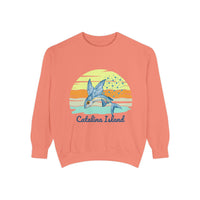 Load image into Gallery viewer, Catalina Island Dolphin Sweatshirt, Unisex Apparel, Beach Gear, Casual Wear, Vacation Clothes, Graphic Sweatshirt
