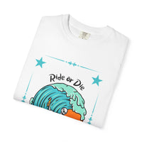 Load image into Gallery viewer, Ride or Die Surf T-Shirt, Unisex Graphic Tee for Beach Lovers, Perfect for Summer, Surfing Gifts, Coastal Vibes, Casual Wear
