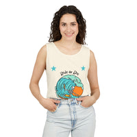 Load image into Gallery viewer, Ride or Die Surf Tank Top, Unisex Summer Apparel, Beachwear, Vacation Outfit, Gift for Surfers, Casual Tank Top
