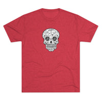 Load image into Gallery viewer, Zia Sugar Skull Unisex Tri-Blend Crew Tee
