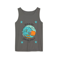 Load image into Gallery viewer, Ride or Die Surf Tank Top, Unisex Summer Apparel, Beachwear, Vacation Outfit, Gift for Surfers, Casual Tank Top
