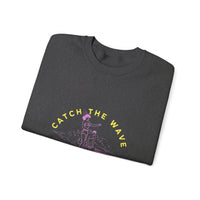 Load image into Gallery viewer, Catch the Wave Unisex Crewneck Sweatshirt – Cozy, Beachy Vibes, Ideal for Surfers, Perfect for Casual Outings, Gifts for Ocean Lovers
