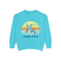 Load image into Gallery viewer, Catalina Island Dolphin Sweatshirt, Unisex Apparel, Beach Gear, Casual Wear, Vacation Clothes, Graphic Sweatshirt
