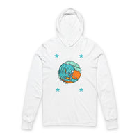 Load image into Gallery viewer, Surf Vibes Unisex Hooded Tee - Beachwear, Summer Shirt, Gift for Surfers, Casual Outfit, Fun Day at the Beach
