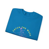 Load image into Gallery viewer, Catch the Wave Unisex Crewneck Sweatshirt – Cozy, Beachy Vibes, Ideal for Surfers, Perfect for Casual Outings, Gifts for Ocean Lovers
