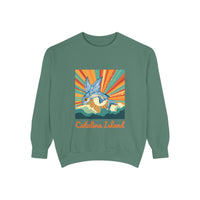 Load image into Gallery viewer, Catalina Island Unisex Garment-Dyed Sweatshirt, Vintage Style, Cozy Apparel, Beachwear, Travel Gift, Summer Vibes
