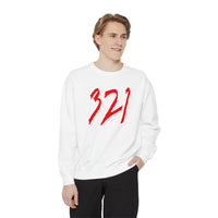 Load image into Gallery viewer, 321 Brushstroke Sweatshirt — Bold Red Graphic Crewneck
