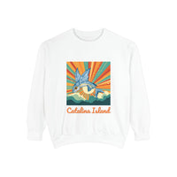 Load image into Gallery viewer, Catalina Island Unisex Garment-Dyed Sweatshirt, Vintage Style, Cozy Apparel, Beachwear, Travel Gift, Summer Vibes
