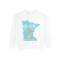 Load image into Gallery viewer, Minnesota Vintage Surfing Sweatshirt - Cozy Unisex Pullover for Beach Lovers, Retro Style, Gift for Nature Enthusiasts, Summer Vibes, [...]
