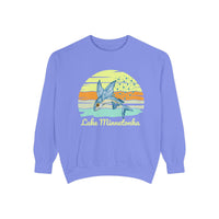 Load image into Gallery viewer, Lake Minnetonka Garment-Dyed Sweatshirt, Cozy Beach Sweatshirt, Unisex Lazy Day Wear, Spring &amp; Summer Apparel, Gift for Nature Lovers
