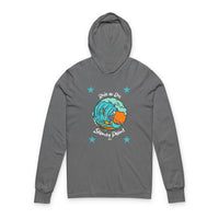 Load image into Gallery viewer, Surf Wave Unisex Hooded Long Sleeve Tee - Relaxed Beach Style, Great for Summer, Gift for Surfers, Casual Look, Beach Day Essentials
