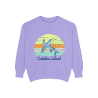 Load image into Gallery viewer, Catalina Island Dolphin Sweatshirt, Unisex Apparel, Beach Gear, Casual Wear, Vacation Clothes, Graphic Sweatshirt
