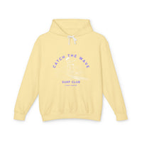 Load image into Gallery viewer, Surf Club Lightweight Hoodie - Catch the Wave, Summer Vibes, Casual Wear, Beach Days, Surfing Gifts, Unisex Apparel
