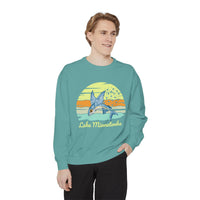 Load image into Gallery viewer, Lake Minnetonka Garment-Dyed Sweatshirt, Cozy Beach Sweatshirt, Unisex Lazy Day Wear, Spring &amp; Summer Apparel, Gift for Nature Lovers
