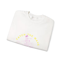 Load image into Gallery viewer, Catch the Wave Unisex Crewneck Sweatshirt – Cozy, Beachy Vibes, Ideal for Surfers, Perfect for Casual Outings, Gifts for Ocean Lovers

